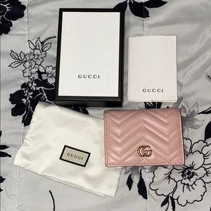 Gucci Perfect Pink Leather Marmont Wallet